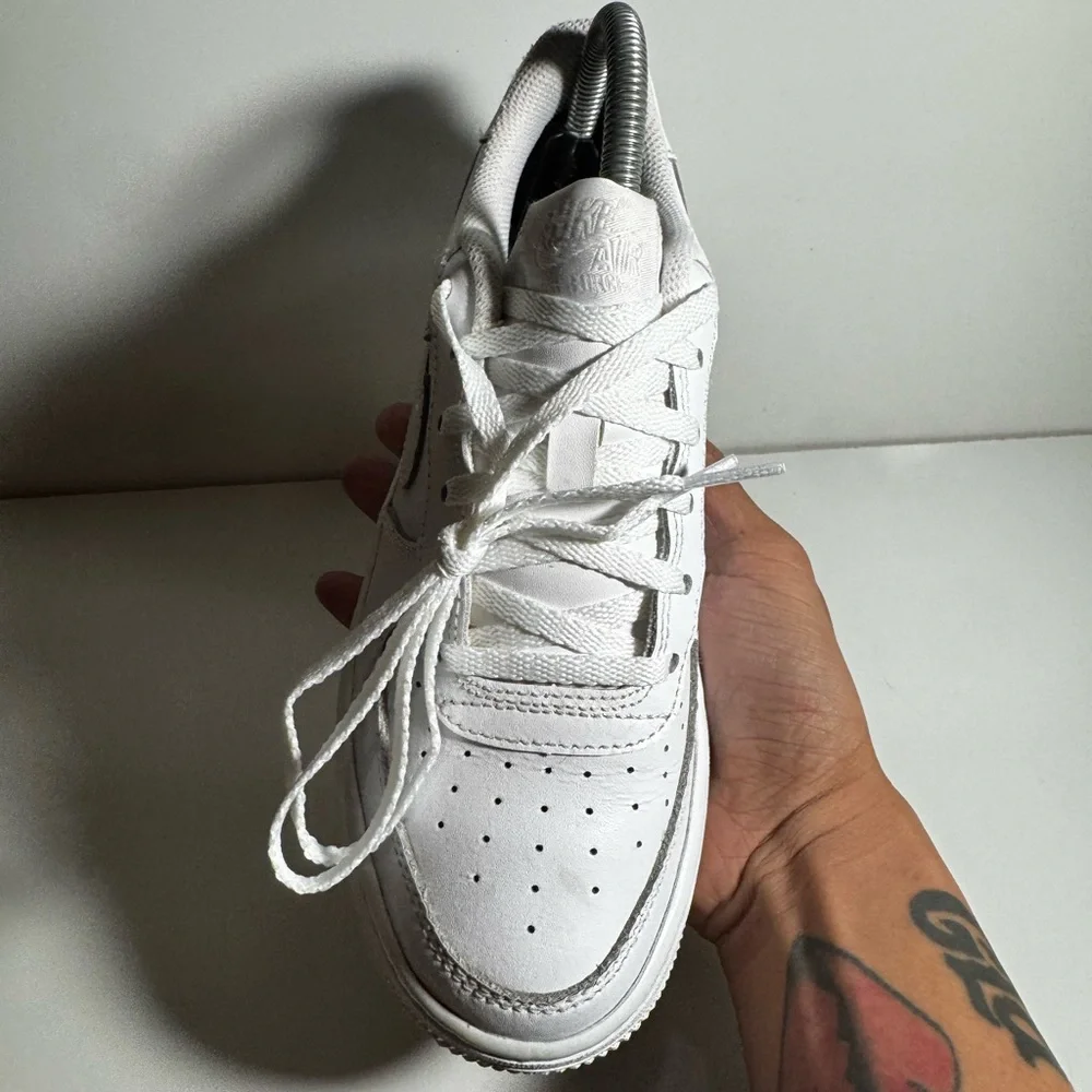 Nike Air Force 1 ‘07 Low “Triple White” GS Size 4Y - Picture 8 of 12